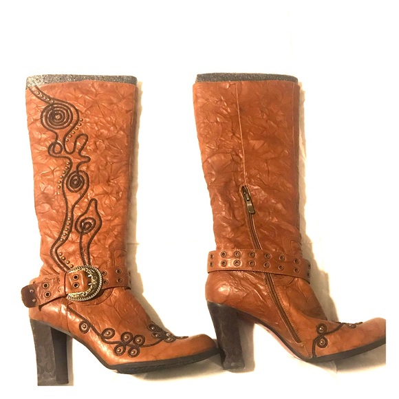 brown designer boots